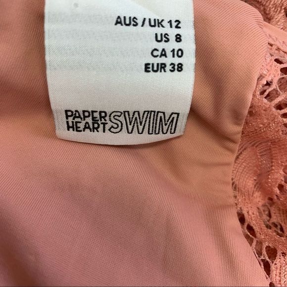 PINK dusty rose ruffle V-neck one piece swimsuit - Picture 8 of 9